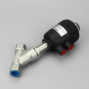 Gaz medya pnömatik boyutları 20 ve 40 için yüksek sıcaklık buhar kontrolü açılı vana 304 paslanmaz çelik DN25 PN16 - Product Image 2