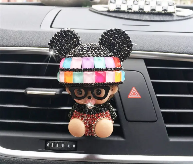 Animal lindo Mickey ambientador de aire del coche de diseño su propio cristal forma