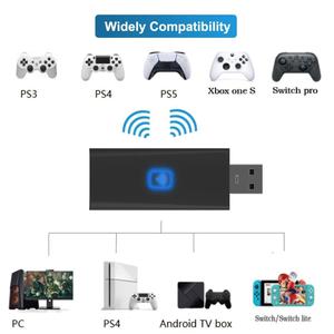适用于PS2 PS3的通用游戏控制器转换器无线蓝牙USB适配器PS4 PS5交换机专业控制器转换器适配器适用于PS5 - Product Image 2