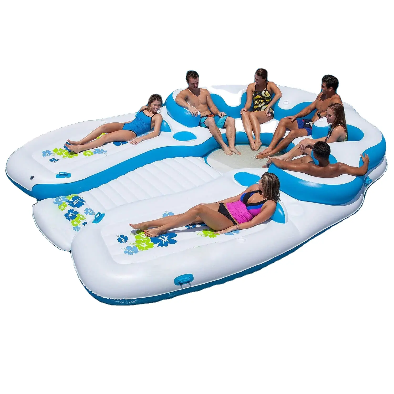 Custom-made water float platform for jet ski inflatable floating island for family