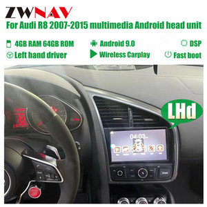 ZWNAV เครื่องเล่นติดรถยนต์8นิ้ว,เครื่องเล่น DVD วิดีโอมัลติมีเดียระบบนำทาง GPS ทำจากคาร์บอนไฟเบอร์สำหรับ Audi R8 2007-2015 - Product Image 4