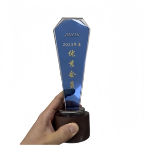 Lisanslı yaratıcı kristal kupa yarışması: olağanüstü çalışanlar için hatıra ahşap taban ödülü - Product Image 5