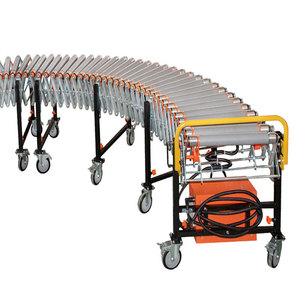 Cinta transportadora eléctrica OEM, transportador de rodillos flexible extensible de aluminio automático para transporte y carga - Product Image 2