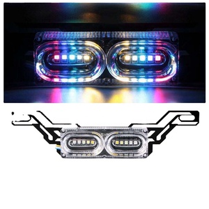 Lkt araba acil flaşör gündüz çalışan flaş Led ışıkları 6 Led 8 yanıp sönen modları 12v DRL Strobe fren lambası - Product Image 1