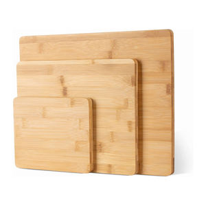Özel büyük Mini dikdörtgen kare mutfak organik toplu 3 in 1 ahşap kesme tahtası blokları bambu kesme tahtası 3 adet Set - Product Image 1