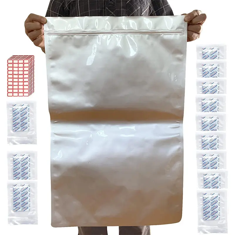 Bolsa de mylar personalizada, bolsa de papel de aluminio, bolsas de mylar de 5 galones con absorbentes de oxígeno, venta al por mayor
