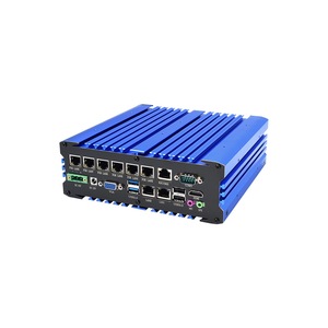 Mini PC industrial 8 Lan Port PC Computadora de control industrial DDR4 mini pc Dual Core Computadora industrial integrada sin ventilador - Product Image 4