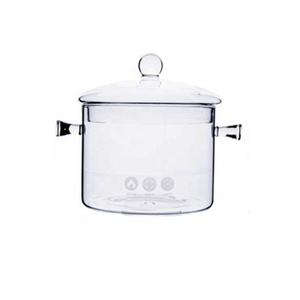 透明透明ガラス調理鍋大型ホウケイ酸 - Product Image 5