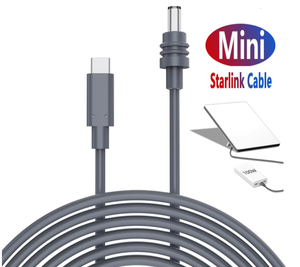สายไฟ18AWG Starlink แบบพกพาสายไฟ DC ขนาดเล็ก USB-C โดยตรงสายข้อมูลผลิตภัณฑ์ใหม่เปลี่ยนสายเก่า - Product Image 3
