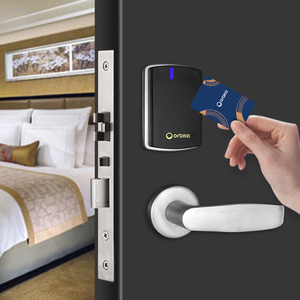 Orbita Free Software Electronic ANSI RFID Card Key Hotel Door LockとManual Key