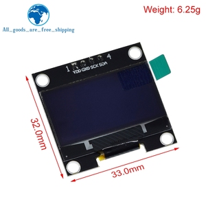 1.3 inç oled IIC seri beyaz OLED ekran modülü 128arduino I2C SSD1306 12864 LCD ekran panosu VDD GND SCK SDA Arduino için siyah