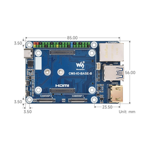 Mini Base Board (B) / Mini-Computer Entwickelt für Raspberry Pi Compute Module 5 (NICHT enthalten) Onboard EEPROM und Verschlüsse lungs chip - Product Image 6