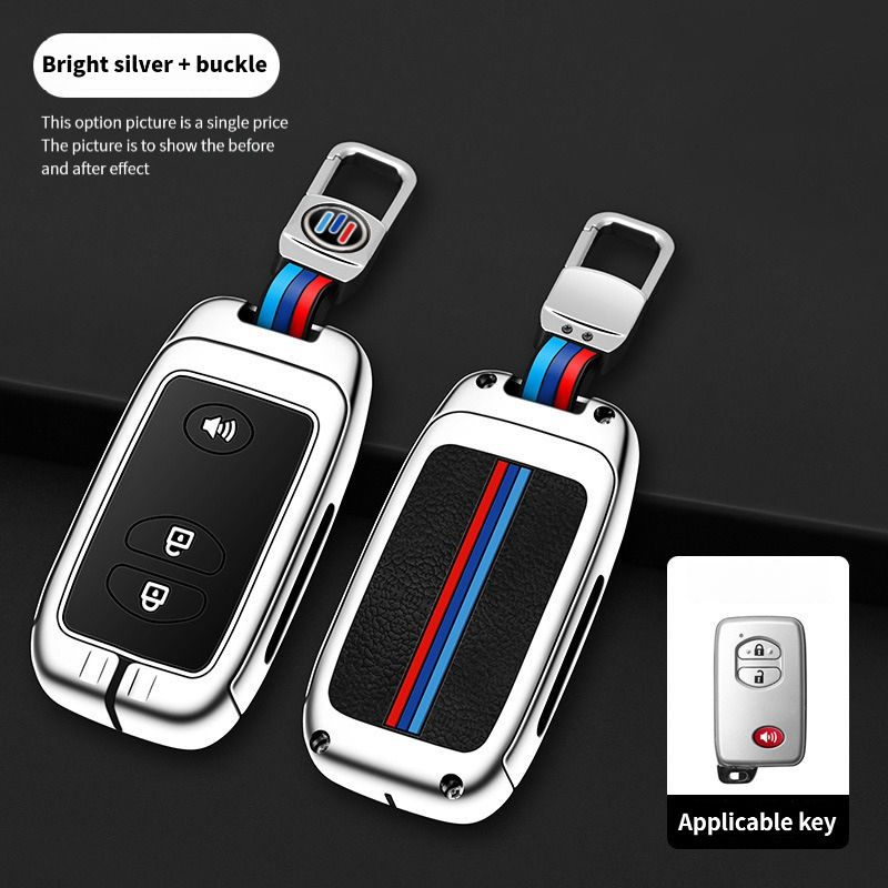 Argent brillant + boucle (3 boutons) A