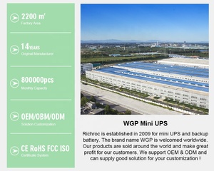 WGP Multiple Outputs Battery Wifi <strong>Backup</strong> Power Supply System Online 5V 9V 12V USB DC Mini UPS for CCTV Camera WiFi Router Modem