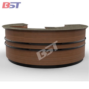 Yuvarlak şekil beyaz mermer masa bar cafe restaurant dekorasyon fikirleri büyük büyük küçük LED ahşap bar sayacı tasarımı - Product Image 2