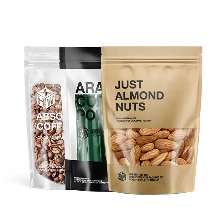 Vente en gros de sac d'emballage alimentaire sec avec logo personnalisé pour snack mangue fruits secs pochette debout