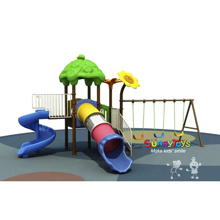 Conjunto de deslizamento infantil para áreas externas, parque infantil, pré-escolar e balanço
