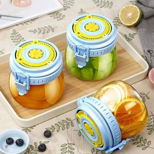 ขวดโหลเก็บแก้วแบบจับเวลาภาชนะในครัวขวดโหลแก้วปิดผนึกสดไอเสีย - Product Image 5