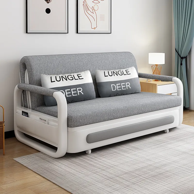 Sofá cama plegable con estructura de metal, con almacenamiento, moderno, venta al por mayor