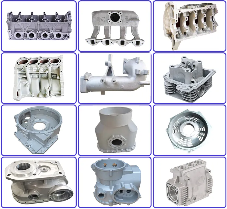 Materiales de fundición de escape inoxidable de fundición de baja presión de aluminio para fundición de moldes de arena