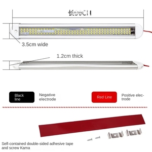 Süper parlak 12-85V LED bölmesi ışık dört-kavisli alüminyum kabuk gövde ile 120 boncuk kabin okuma işık araba işık aksesuarı - Product Image 5