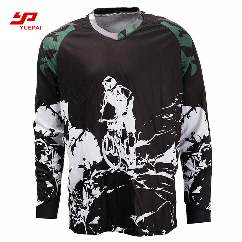 Camisetas manga larga para con estampado de Motocross, ropa personalizada para carreras BMX