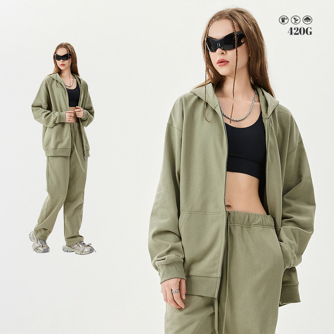 สีเขียวเทา