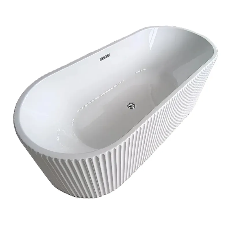 ICEGALAX 1,5 m 1,7 m ovale Acryl-Badewanne freistehende heiße Einweichkanne Indoor-Spa Whirlpool Massagetub für Erwachsene