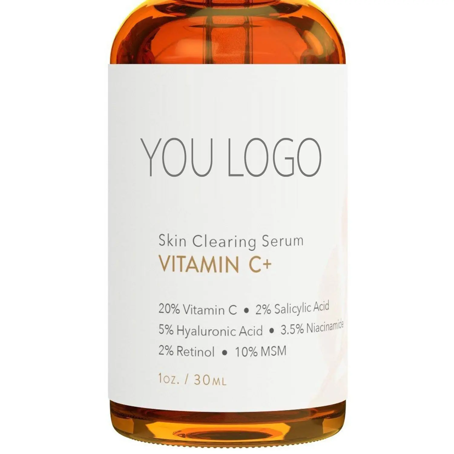 Eva Vitamin C Serum Plus 2% 3.5% Niacinamide, 5% Hyaluronic Acid 2% Salicylic Acid 10% MSM, 20% Vitamin C - Skin