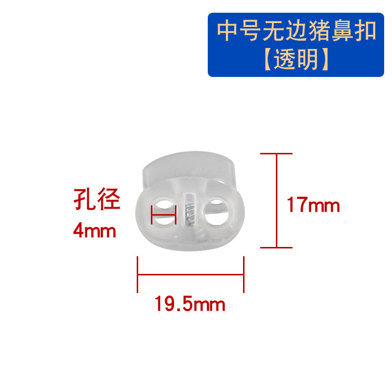 Pince-nez de porc de taille moyenne sans bordure (transparent)