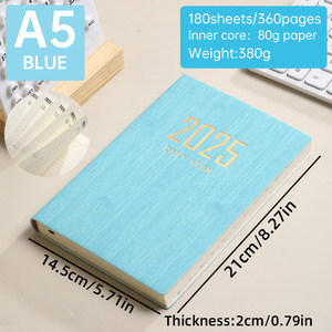 A5 a6 diario all'ingrosso in pelle sintetica prezzo di fabbrica 2025 pianificatore giornaliero un notebook su un elastico con un sigillo - Product Image 6