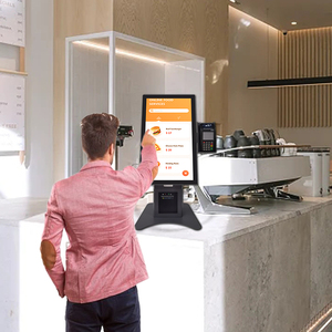 15,6 21,5 Дюймов Android самообслуживание Kfc система заказа еды киоск Nfc считыватель термопринтер Fast Food Pos терминал