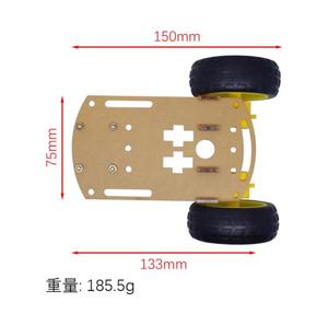 Smart Robot Car 2WD telaio del motore/controllo remoto a due ruote motrici a tre ruote universale Kit fai da te - Product Image 3