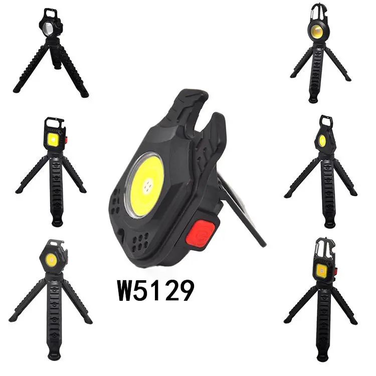 Strong Magnet Led Pocket Flashlight 7 Work Lamp Modes Rechargeable Portable Mini Keychain Light