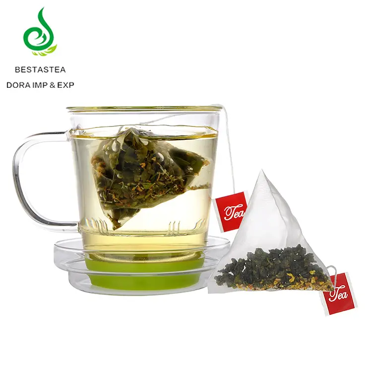 بسعر الجملة علامة خاصة اوسمانثوس شاي الألونج القابلة للتحلل نايلون هرم Teabag