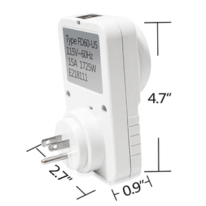 New Designed Time Controller 24 Hour Grounded 7 Day Dual Outlet Digital Timer For Grow Light - Product Image 2