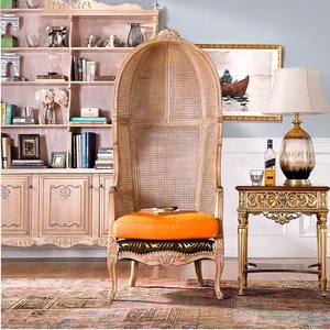 Pháp bằng gỗ mây ghế cánh tay Vua ngai cao trở lại phòng khách phòng chờ chim Lồng ghế - Product Image 2
