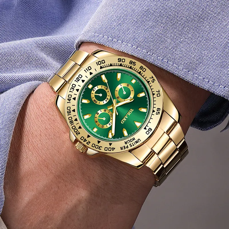 럭셔리 사용자 정의 로고 망 스틸 스트랩 시계 브랜드 빛나는 석영 손목 시계