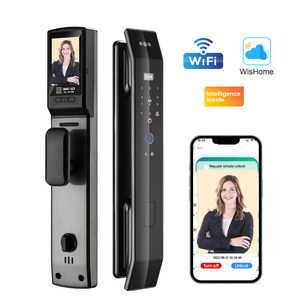 Tuya App Wifi riconoscimento facciale digitale serratura biometrica impronta digitale RFID in tempo reale Intercom Smart serratura porta con fotocamera - Product Image 1