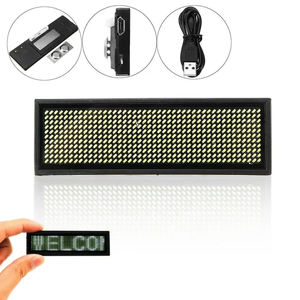 プログラムされたメッセージLedネームバッジUsb充電式LedネームタグLedディスプレイバッジ - Product Image 4