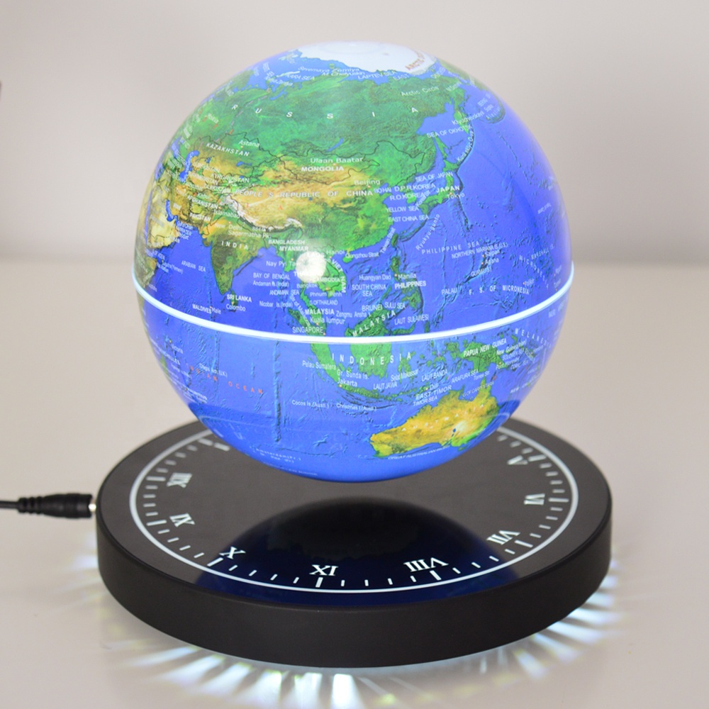 Base d'horloge-Globe bleu foncé