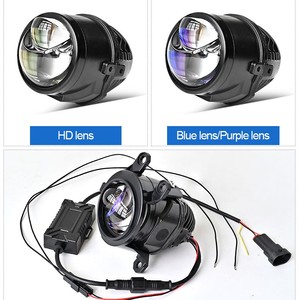 ไฟตัดหมอกเลเซอร์โปรเจคเตอร์ขนาด 2.0 นิ้วรถ Bi LED เคลือบเลนส์ชุดไฟหน้าติดตั้งเพิ่ม