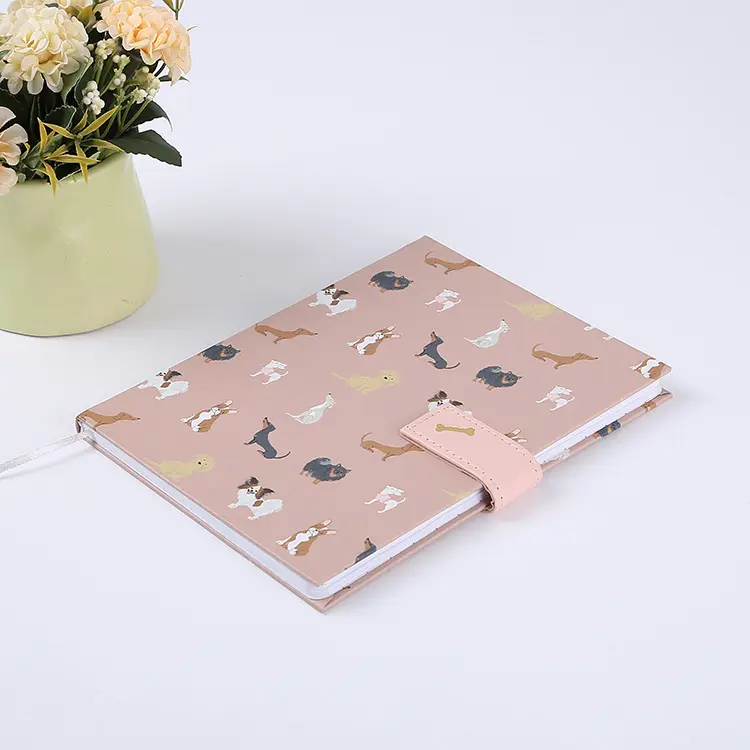 Pink Dog Printing Budget Planner Cute Custom Journal Notebook For Girls