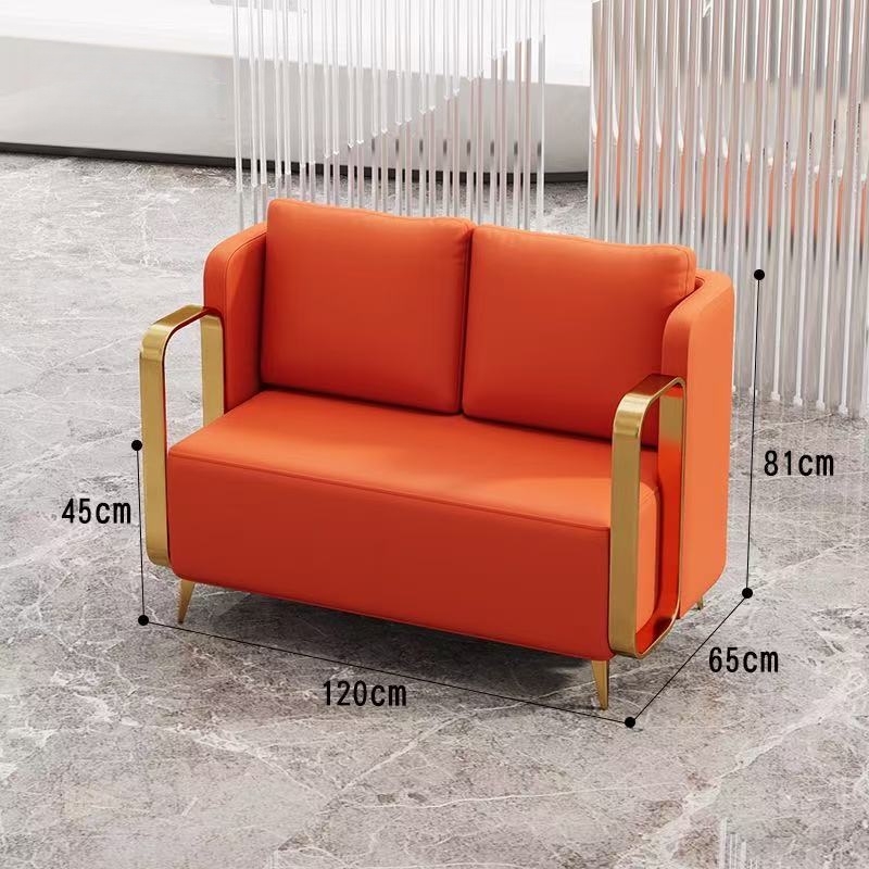 banco de doble asiento color naranja