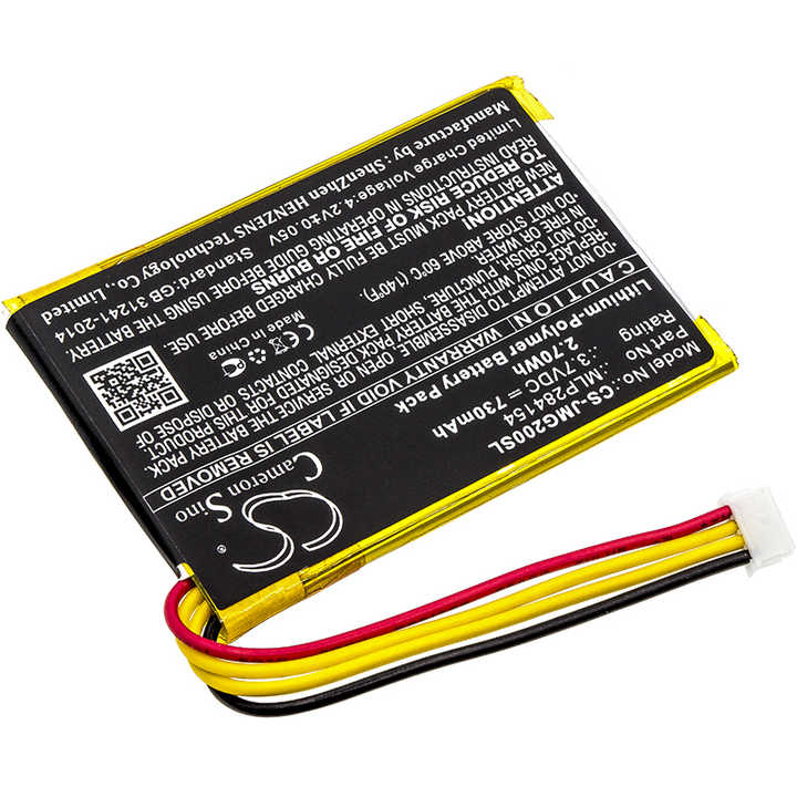 Cameron Sino GO2/MLP284154,MLP284154 730mA Replacement Battery for Go 2,Go 2H Rechargeable Batteries