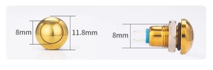 プッシュボタンスイッチIP65 8mm 10mm防水オンオフ瞬間金属スイッチ耐候性プッシュボタンスイッチ - Product Image 6