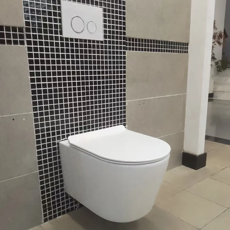 مرحاض أسترالي يحمل علامة مائية بدون إطار يثبت على الحائط