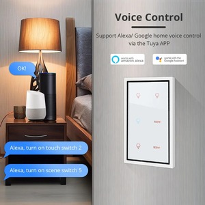 Zemismart Tuya Zigbeeライトスイッチ4ギャング4x2タッチウォールスイッチ中立的に必要なAlexa Google Home音声制御WiFiネットワーク - Product Image 2