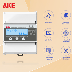 AKE meteran energi prabayar, sistem perangkat lunak penjual isi ulang fase tunggal tampilan LCD pengukur listrik - Product Image 6