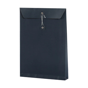 Benutzer definierte String-Taste Schwarz Kraft Umschläge Box Papier verpackung Erweiterbarer String-Umschlag - Product Image 1